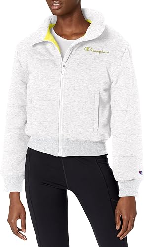 Reverse Weave Quilted Puffer Jacket 