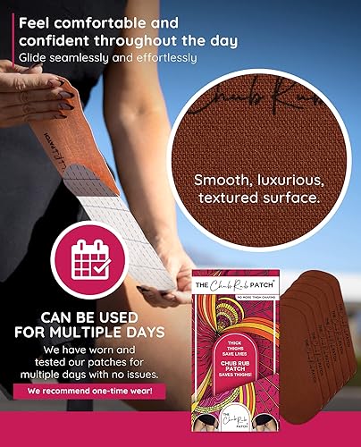 Miniatura 6 de Para muslos (como se ve en el tanque de tiburones), parches de cinta de fricción antirozaduras en los muslos, cinta de piel antirozaduras para la