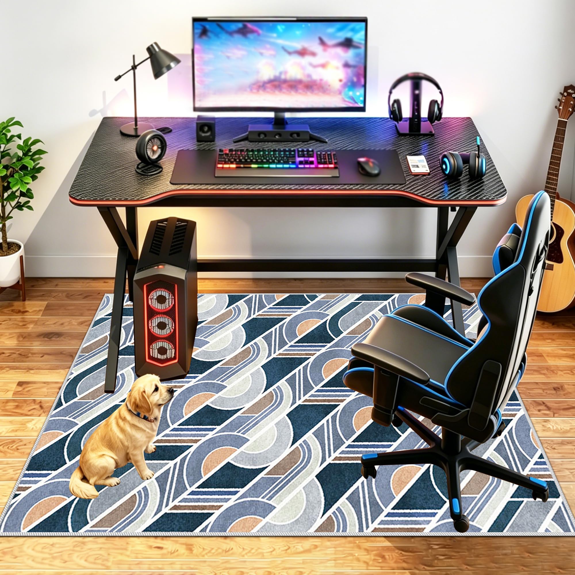 Bürostuhl Unterlage, Bodenschutzmatte bürostuhl Kratzfest 110 x 140 cm