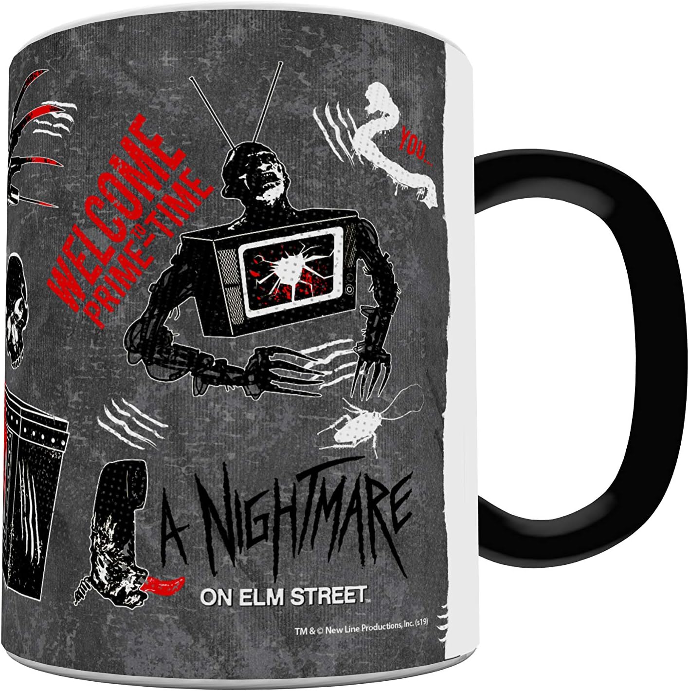 Morphing Mugs Nightmare on Elm Street – Freddy Kruger – How Sweet Fresh Meat – One 11 oz Color Changing Heat Sensitive Ceramic Mug – Image Revealed When HOT Liquid Is Added! MMUG975 - Image 6
