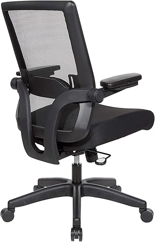 Miniatura 28 de Space Seating 867 Series - Silla de administrador ajustable con respaldo de malla transpirable, soporte lumbar y brazos abatibles acolchados,