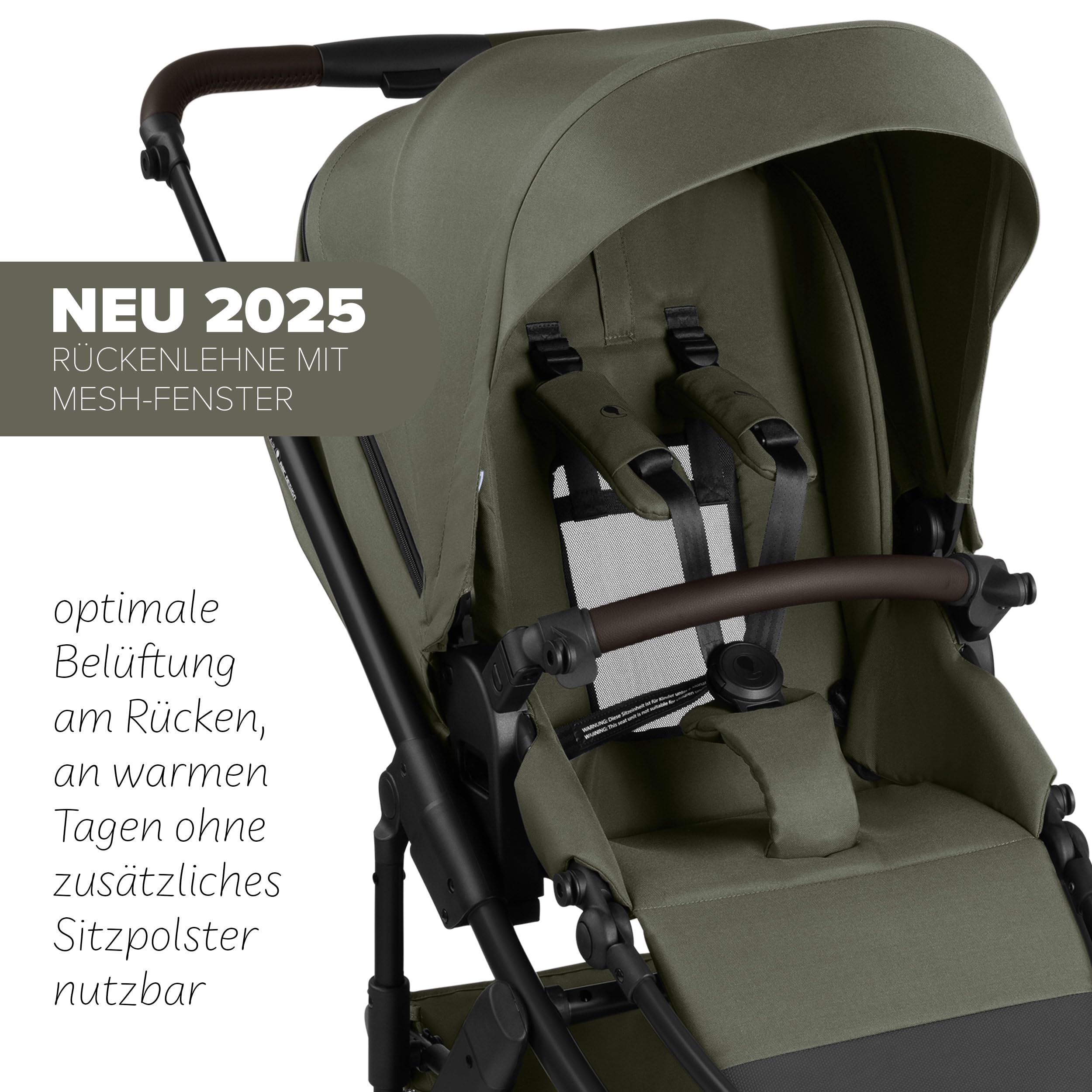 ABC Design Kinderwagen Salsa 5 Air Avocado - 2in1 Kombi-Kinderwagen ab Geburt mit Luftreifen, Federung & großer Babywanne