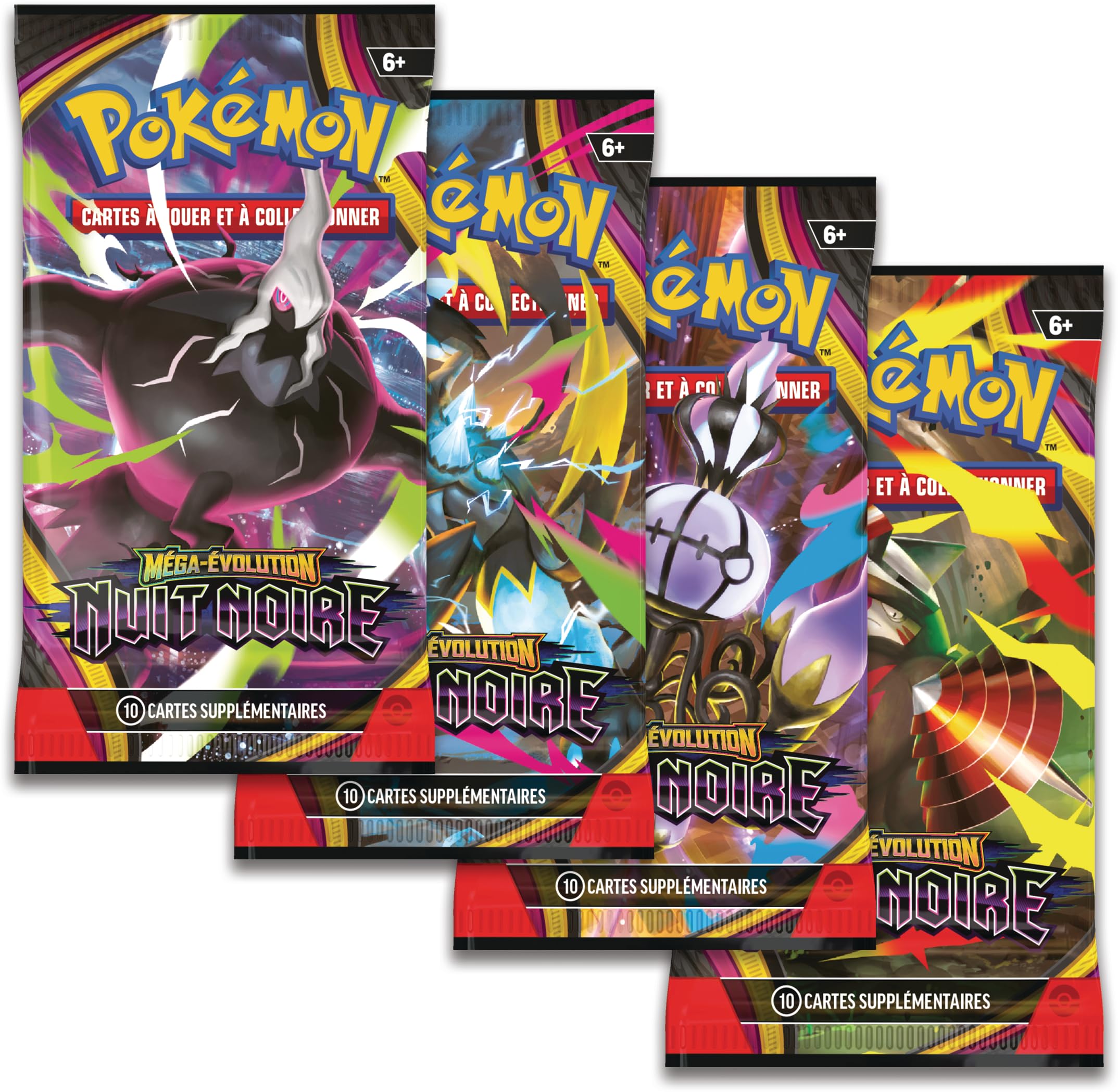 Pokémon : présentoir de boosters Méga-Évolution – Nuit Noire (18 boosters)