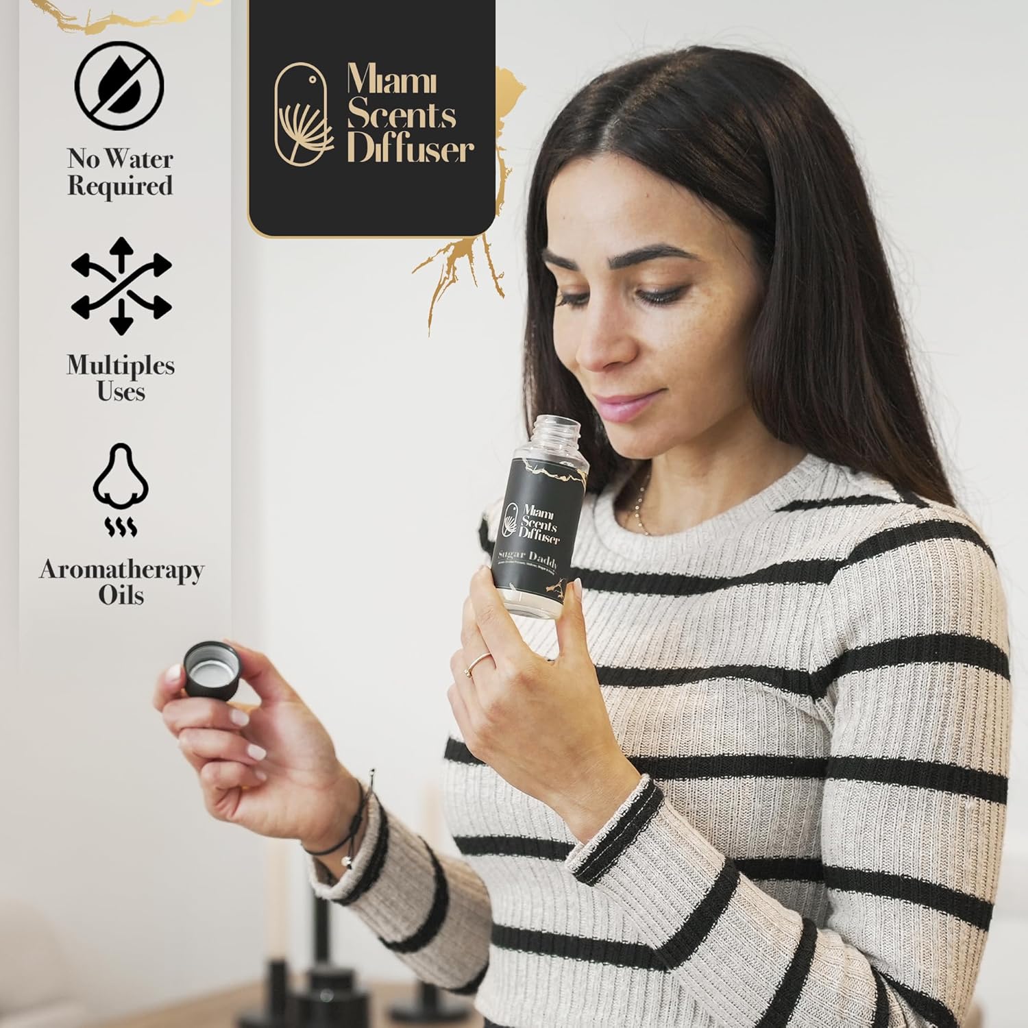 Sugar Select Essential Oil Refill Luxury Hotel Inspired, Long Lasting Aroma for Home & Office Diffuser, 120 ml Fresh Blend of Brown Orchid Flower, Vetiver, Honey - Scent for Spa Wellness Aromatherapy. - Image 6