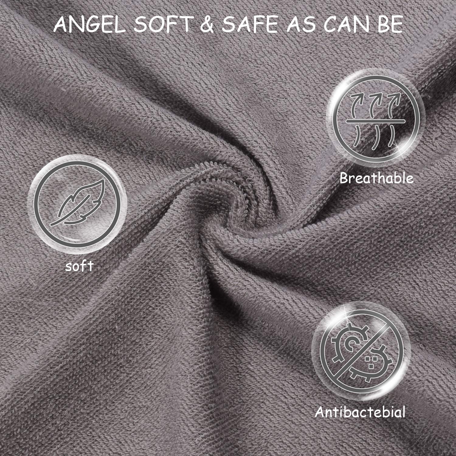 Baby Washcloths, Momcozy Ultra Soft Absorbent Towel, 8pcs Newborn Bath Face Towel, Natural Reusable Baby Wipes for Sensitive Skin, Baby Registry as Shower, 10"x10" (Gray) : Baby
