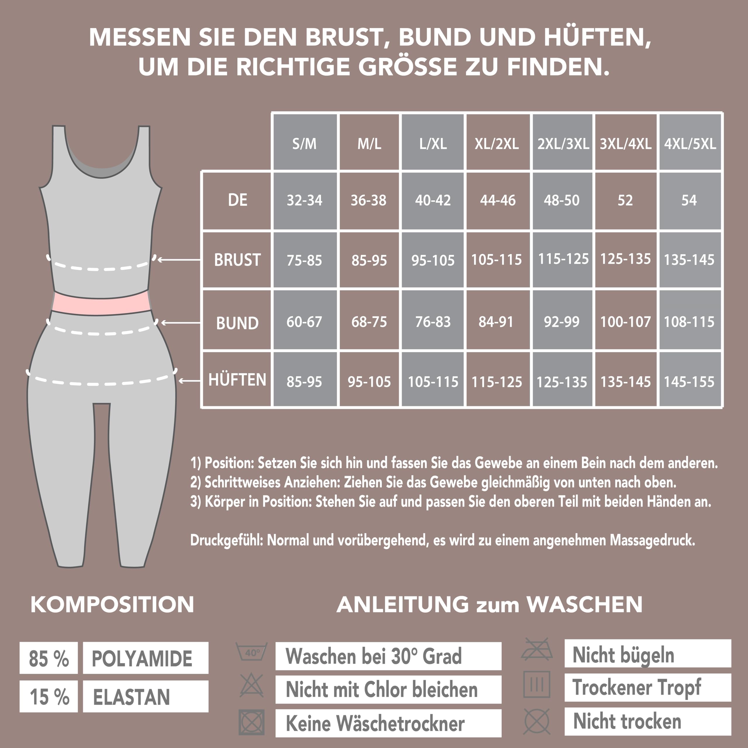 SlimCell Anti Cellulite Leggings Damen – High Waist Shapewear, Kompressionsleggings Damen Lipödem, Body Shaper Sporthose, Formende Unterwäsche – Made in Italy