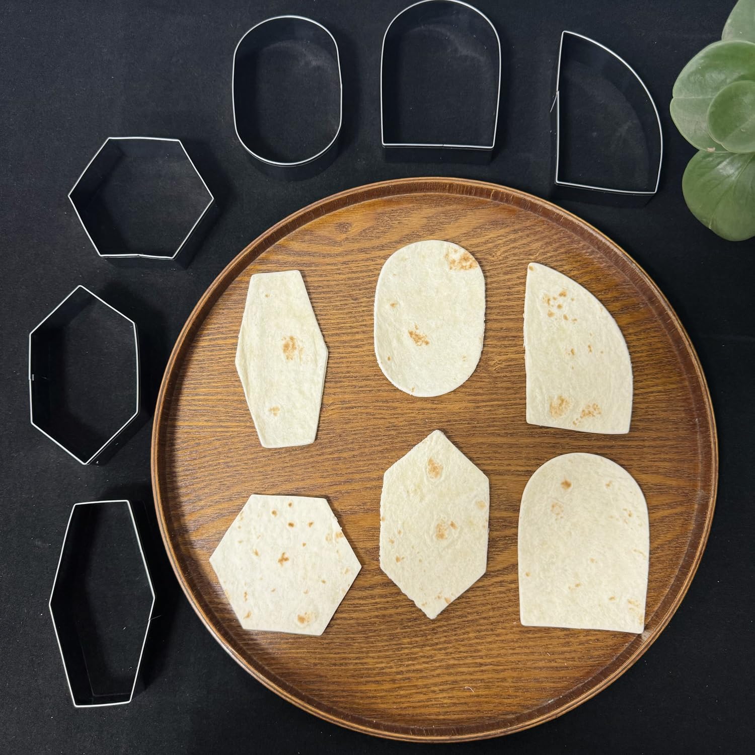 Juego de cortadores de galletas con placa geométrica, 6 piezas, 4.0 pulgadas, marco seguro para lavavajillas, forma de cortador de galletas para hornear