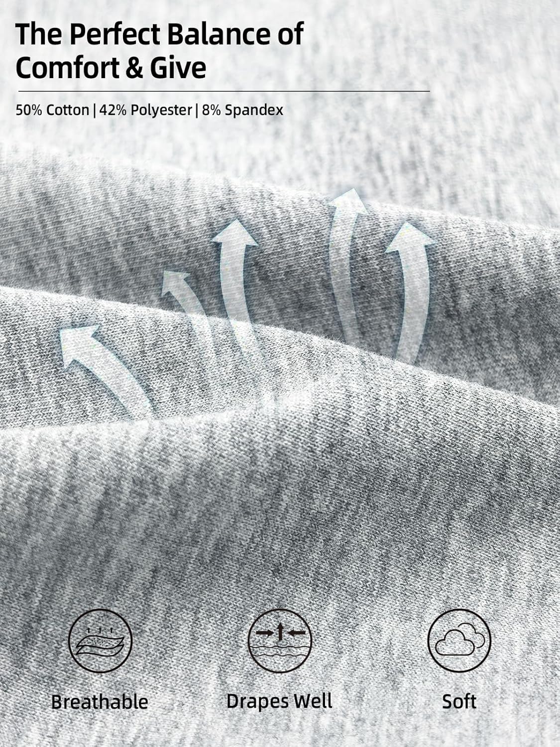 ALLZERO Women's Wide Leg Yoga Pants with 4 Pockets High Waisted Casual Pants Soft Workout Lounge Pants 28'' - Image 5