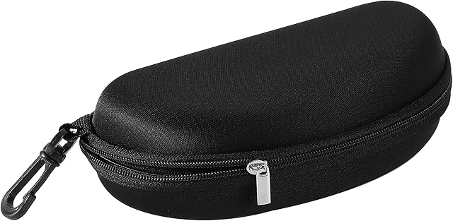 Komonee Sunglasses Eyeglasses Black Zip Case and Cleaning Cloth Classic Protection Style For Sun Shades Car Travel Holidays Unisex For Men Women