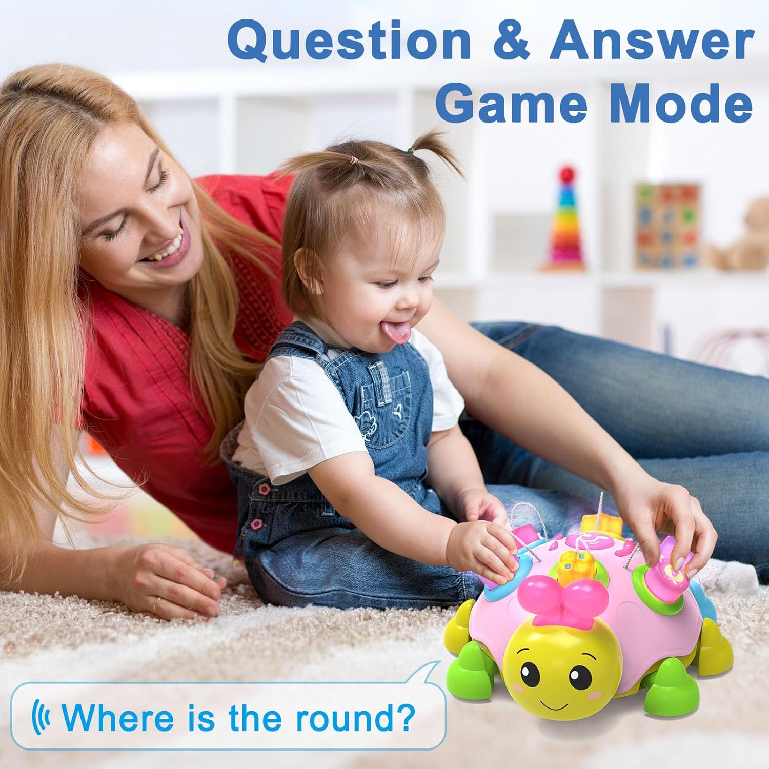 Baby Musical Gift Set for 0-6-12-12+ Months(1 * Baby Musical Ladybug Toys & 1 * Musical Plush Dinosaur Toy)