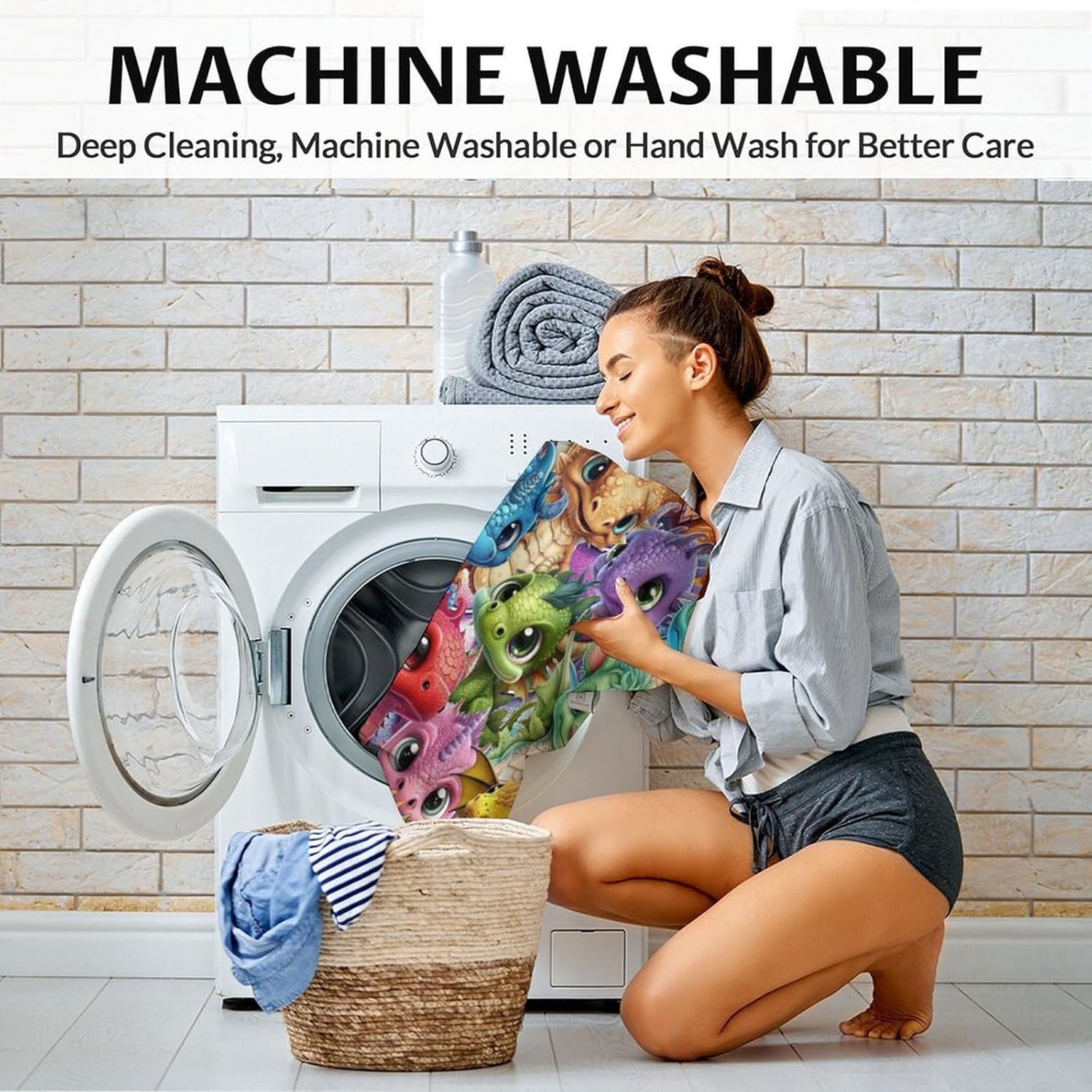 Dragon Blanket Gifts - 40x50 Inches Cute Throw Blanket for Kids, Boys & Girls - Colorful Soft Fuzzy Blankets for Couch, Sofa & Bed - Image 5