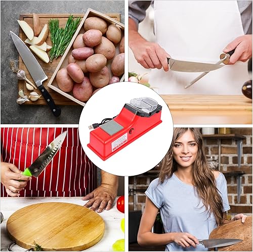 Miniatura 8 de YARDWE Herramientas manuales Afilador de cuchillos eléctrico Afilador de cuchillos recargable por USB para pesca, cocina, corte, herramientas de