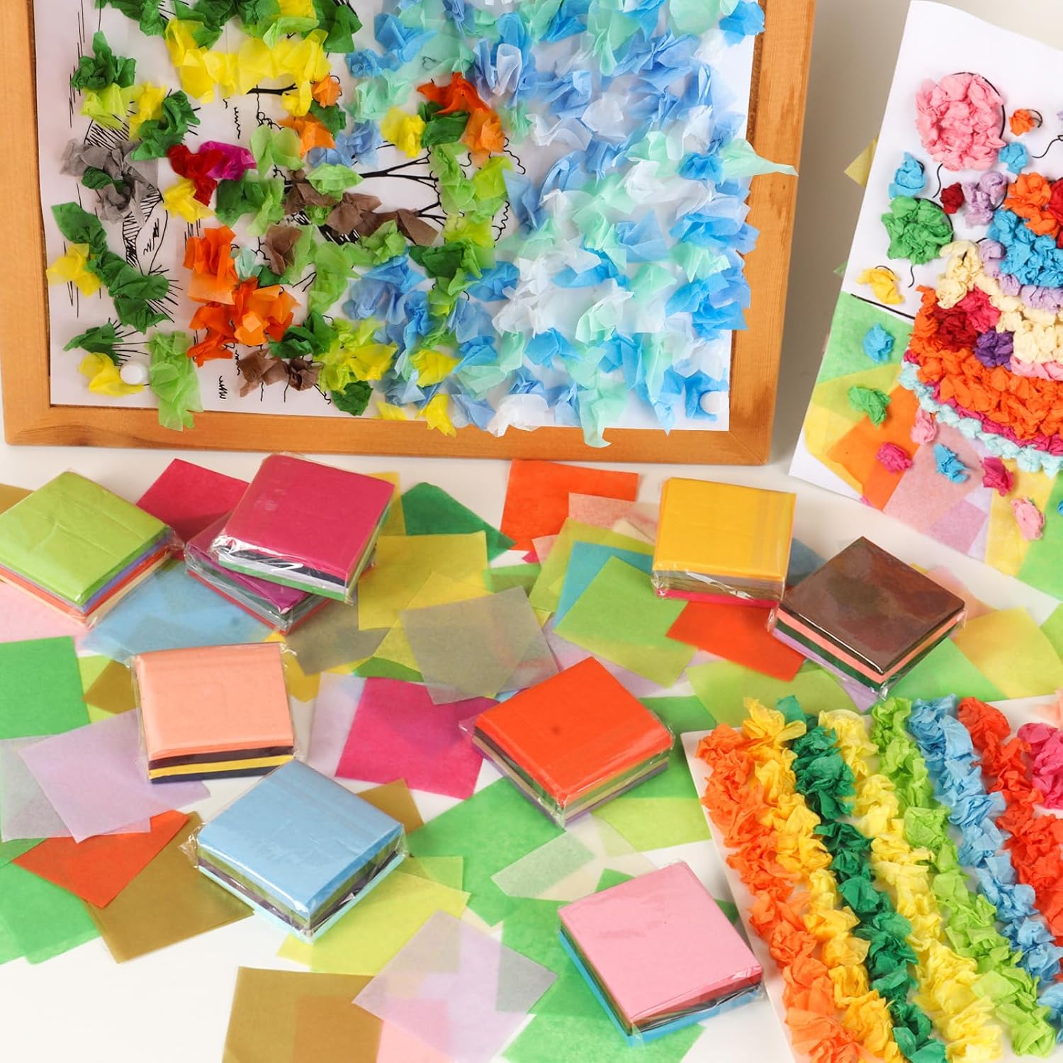 Jyongmer 10800Pcs Multicolor 2 Inch Tissue Paper Squares 36 Assorted Colors