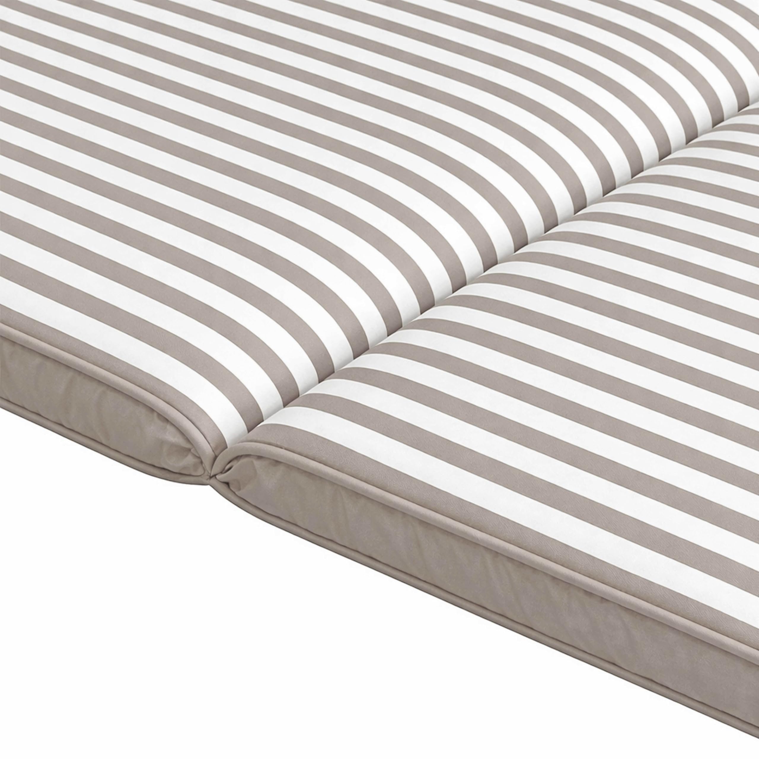 Oviala Lot de 2 Coussins pour Bain de Soleil 186 x 53 cm Polyester Taupe