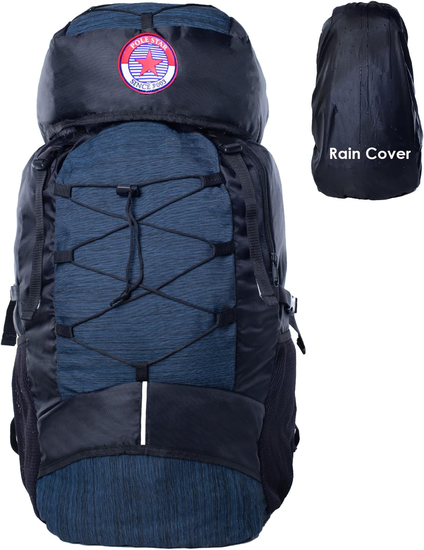 POLE STARPOLESTAR Flyer 55 L Rucksack Backpack with rain cover, shoe compartment, suitable for both men & women, water resistant & durable, made with polyester, 1 year warranty