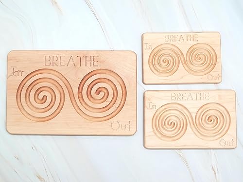 Miniatura 2 de Breathing Board, Finger Labyrinth, Breathing Tool, Meditation Labyrinth, Peace Corner, Montessori Peace, Handheld Labyrinth, Hand Labyrinth (Medium