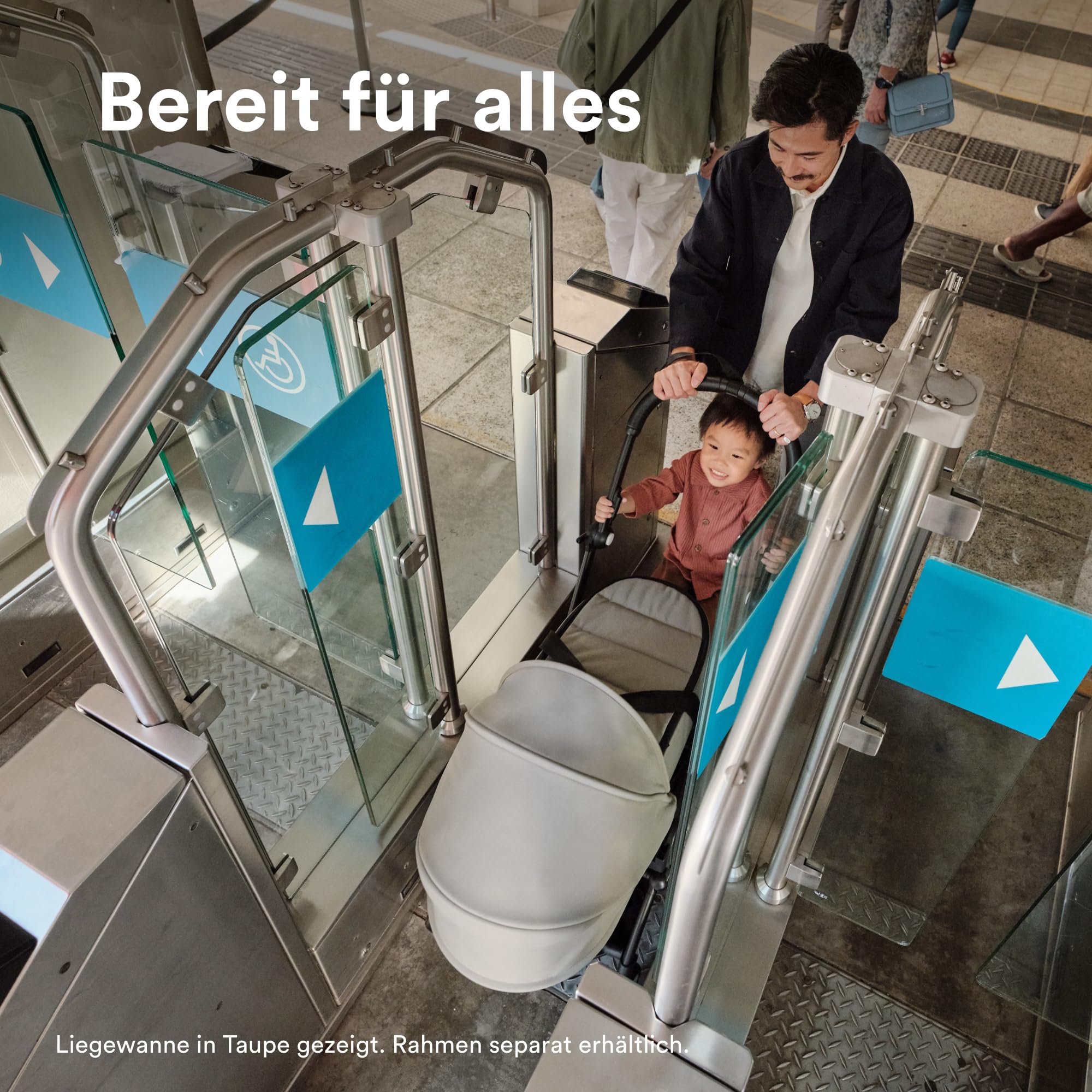 Stokke YOYO Liegewanne, Aqua - Für Babys bis 6 Monate oder 9 kg - Enthält halbharte Schale, Doppelmatratze und Fußabdeckung - Erfordert YOYO-Rahmen (separat erhältlich)