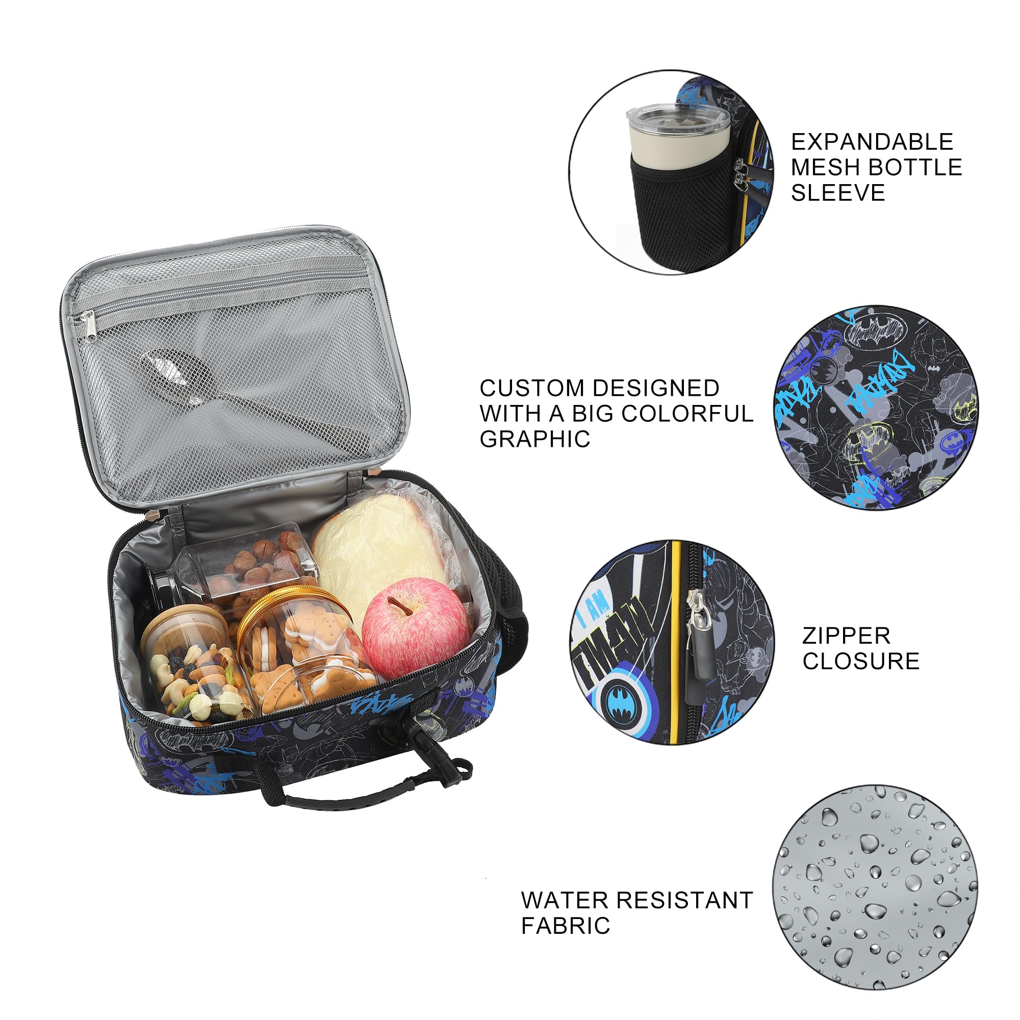 Bioworld Batman In Action Insulated Lunch Kit