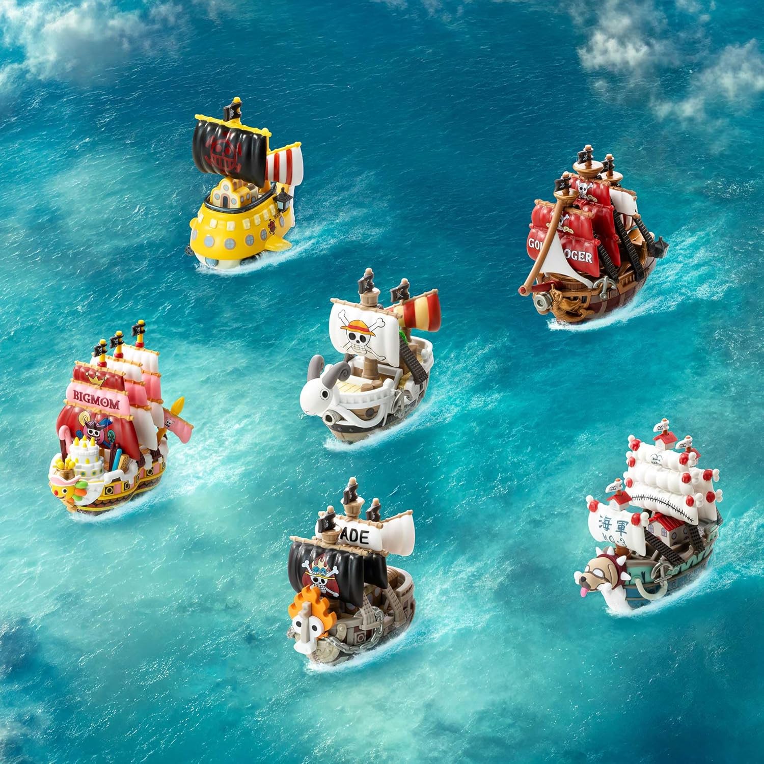 POP MART One Piece - The Grand Line Series Vehicles Blind Box Figures, Collectible Toys Home Decorations, Holiday Birthday Gifts for Boys, Whole Set