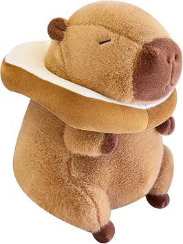 TXDRRA Capybara Plush Toy,Cute Capybara Stuffed Animal,Soft Brown Capybara Plushie,Gifts for Boys and Girls Toast Capybara, 12 inches