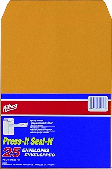 Hilroy 压合密封牛皮纸信封 9 X 12 英寸