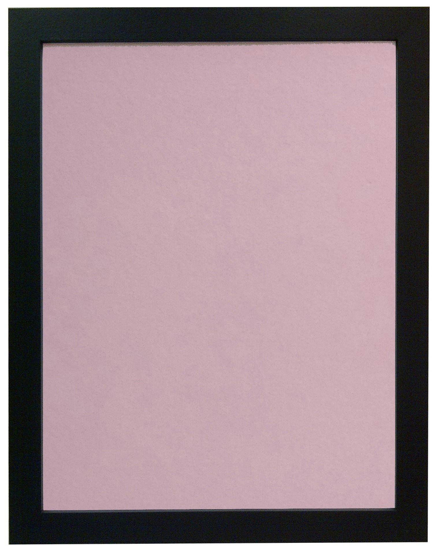 FRAMES BY POST 25mm wide H7 Black Picture Photo Frame with Pink Backing Board A3