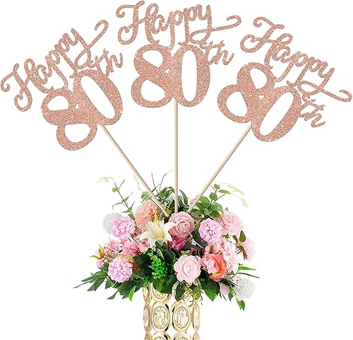 Vista 19 de Rsstarxi Paquete de 12 palitos de centro de mesa de cumpleaños número 50 para decoración de mesa de cumpleaños 50 para hombre, decoración de mesa