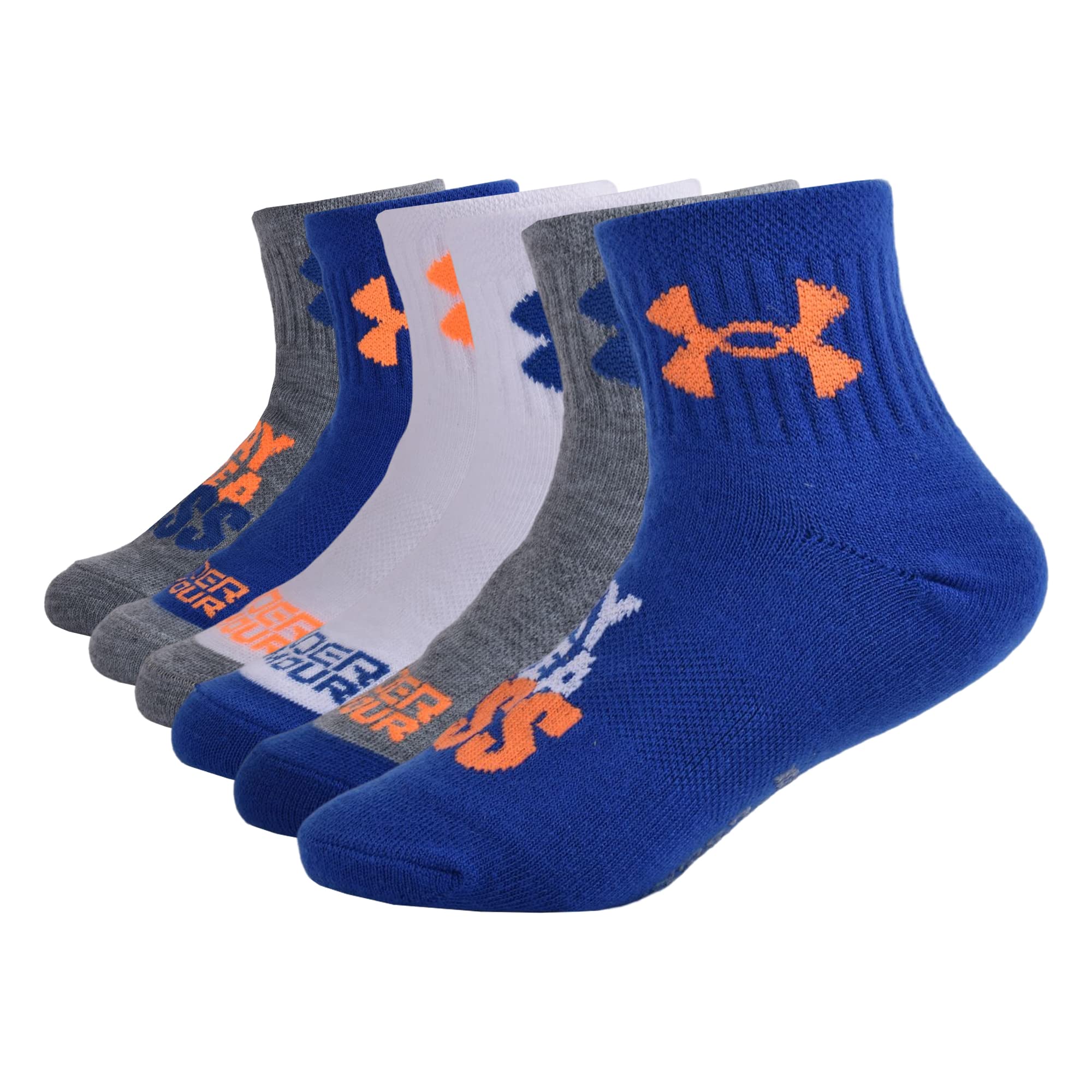 

                                                    Under Armour Boys Multi Pack Quarter Sock, Royal B