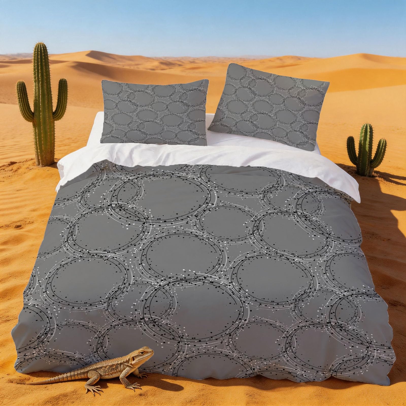 Housse de couette 200x200 dessin animé en microfibre douce pour lit 2 personnes