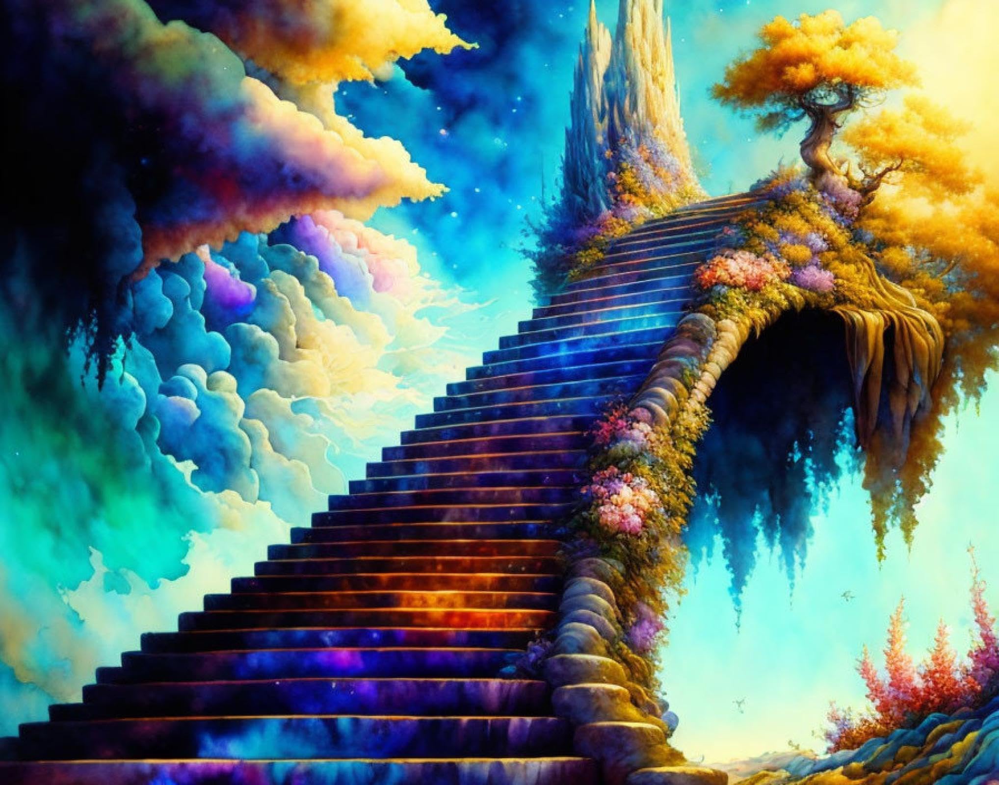 Affiches sur toile Stairway to Heaven SERENDIPITP tableau déco poétique - 4