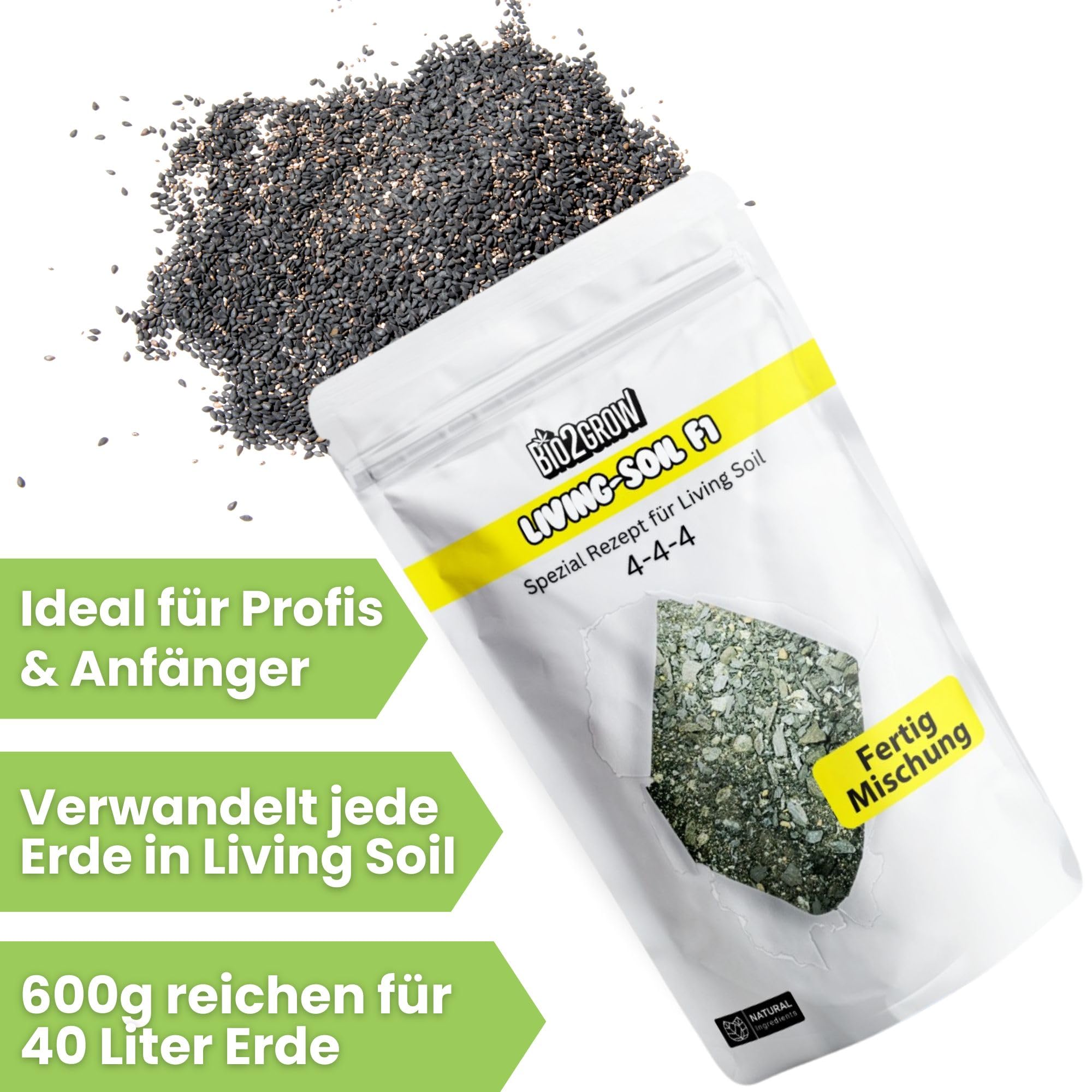 Living Soil F1 Dünger 2,4KG Organischer Bodenaktivator für lebendige Erde