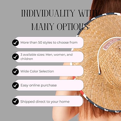 Miniatura 8 de Sombrero de paja con estampado de tela para hombres y mujeres, sombrero de salvavidas, playa, natación, crucero, tabla de remo, barco, pesca, se