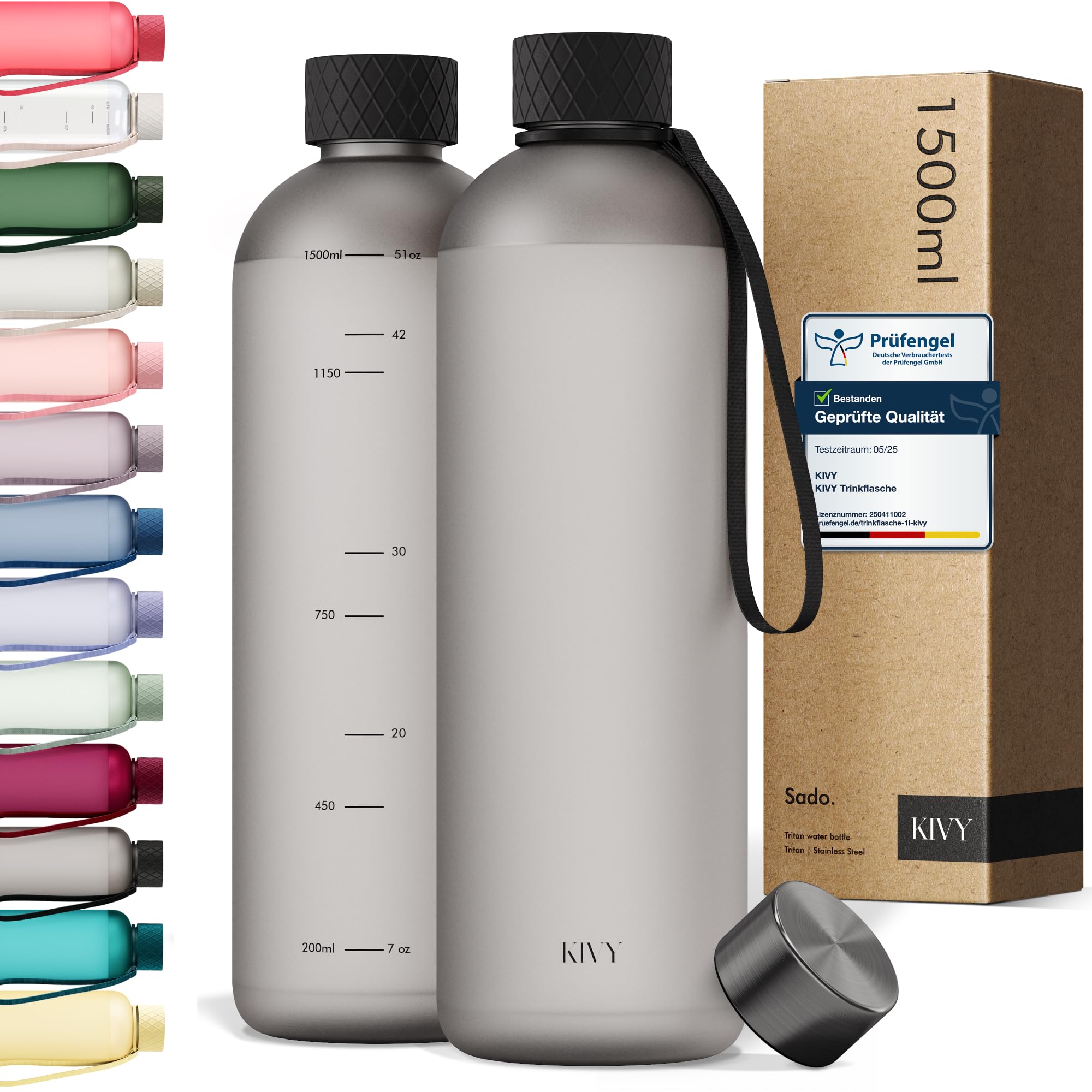 KIVY Tritan-Wasserflasche der 2. Generation