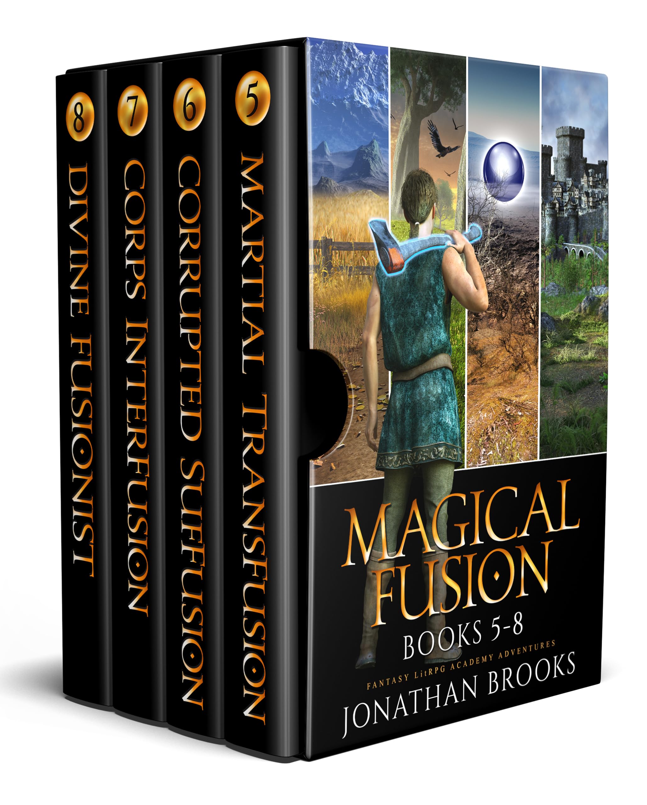 Magical Fusion Collection: Books 5-8: A Fantasy LitRPG Academy Adventure