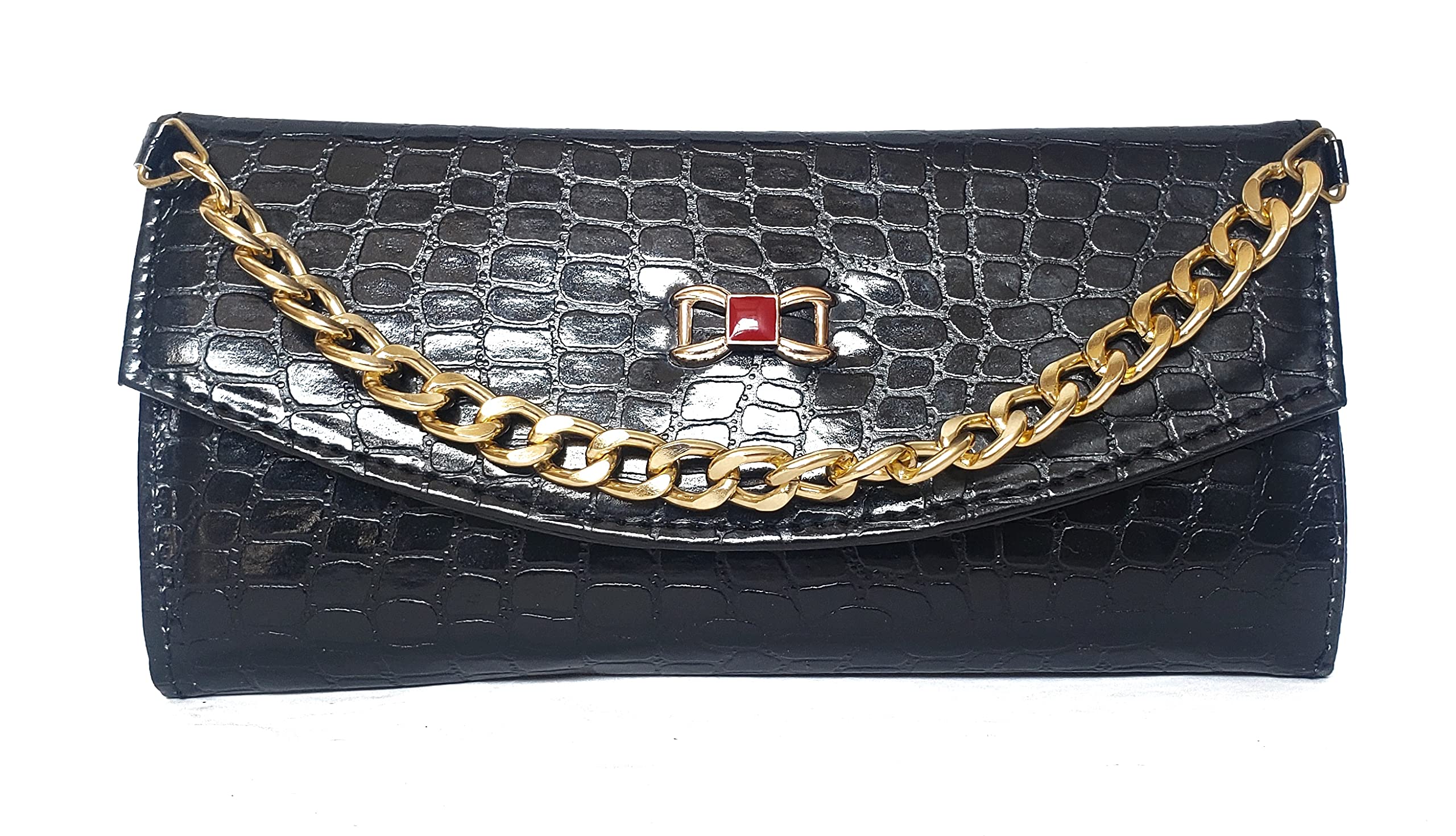PU Wallet/Clutch For Women & Girls 5 Compartment (CHAINWALL)-image-15
