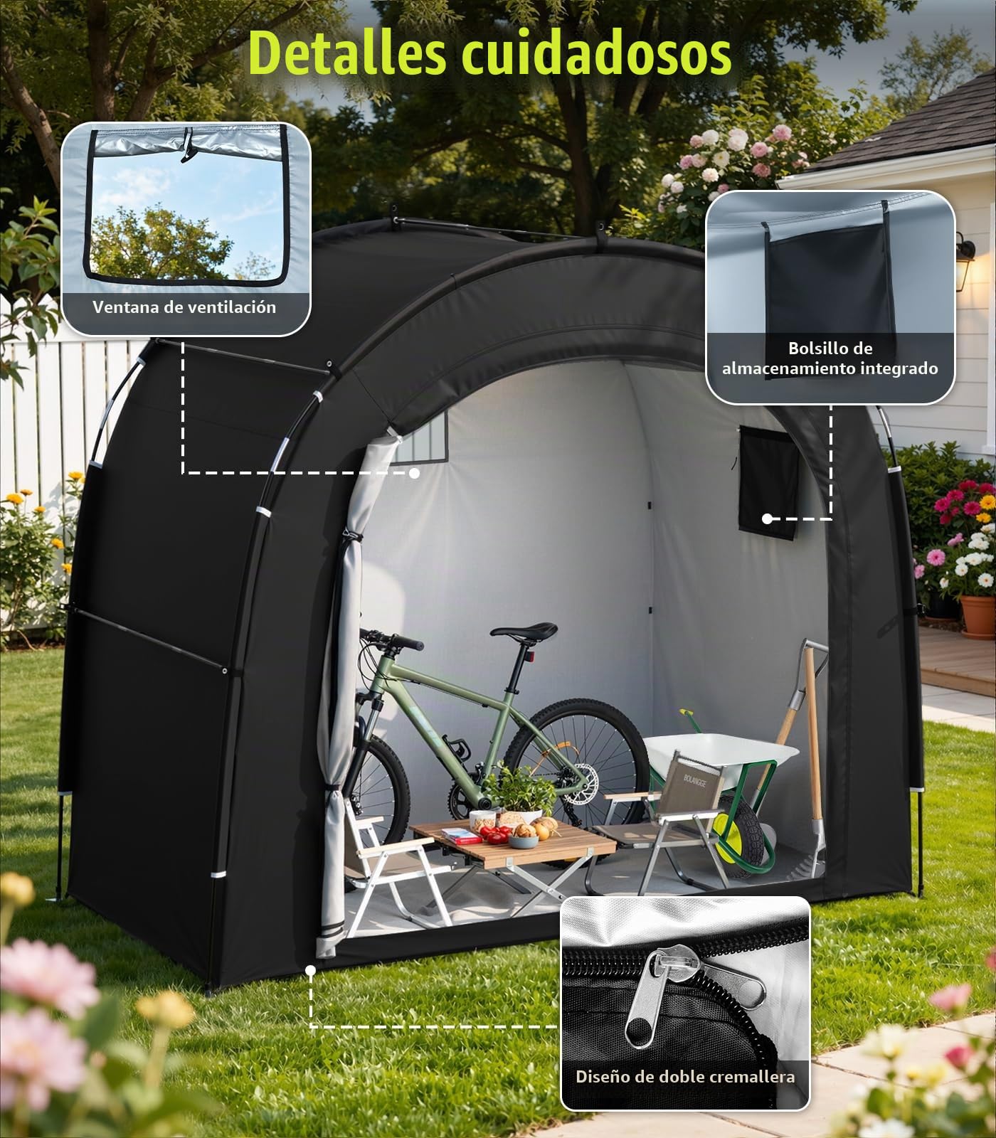 Housolution Fundas de Bicicleta para 5 Bici con Ventana Ventilada