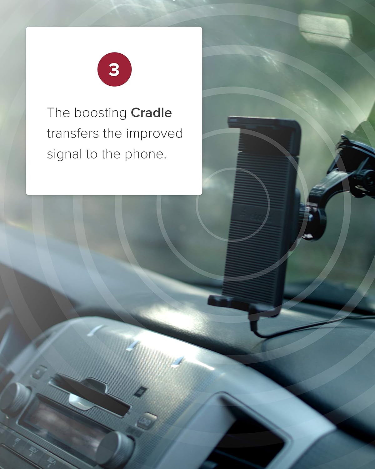 weboost drive sleek car cell phone signal booster with cradle mount boosts 5g 4g lte for all u s carriers verizon att t mobile magnetic ro