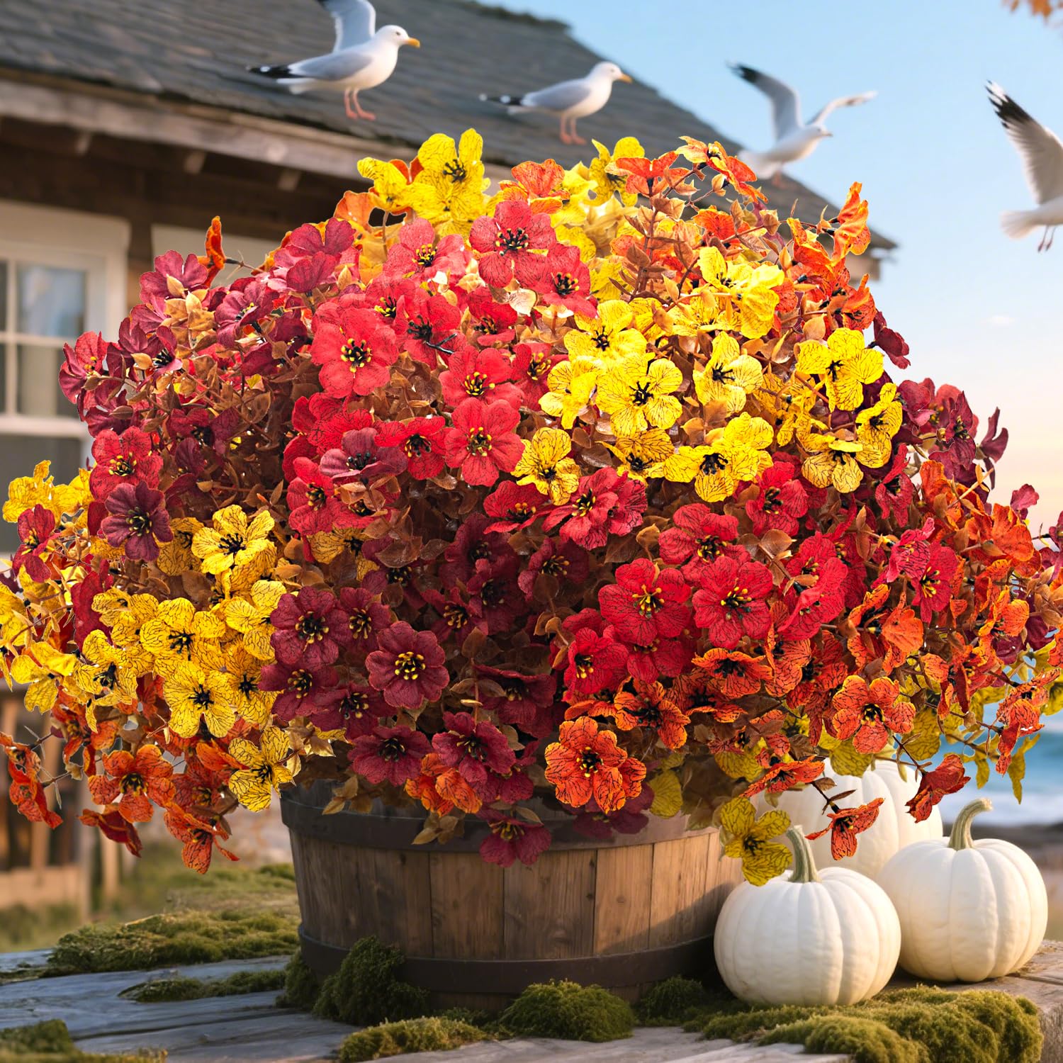 Grunyia 20 Bundles Artificial Fall Flowers
