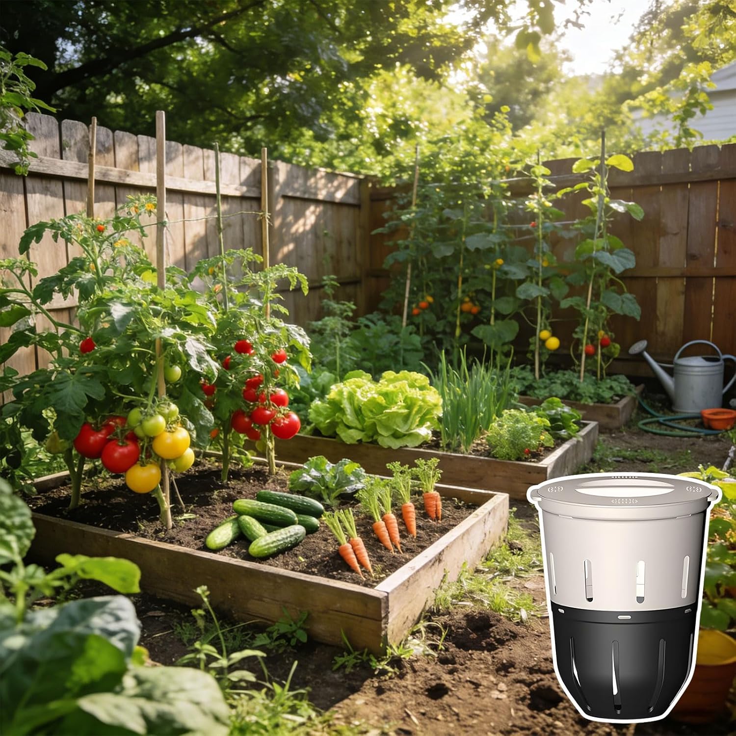 Earthworm Composter Bin with Secure Cover Great for Sustainable Waste Management Compact Compost Bin