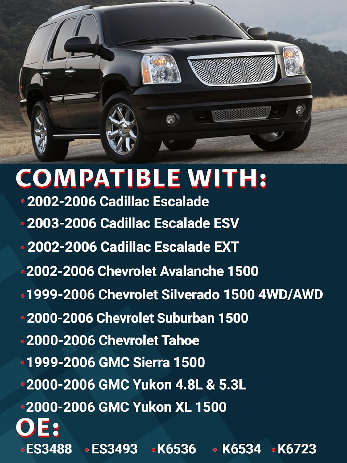 7pc Front Inner Outer Tierod Pitman Idler Arm Replacment for Silverado Sierra 1500 4WD, Tahoe 4.8L & 5.3L V8