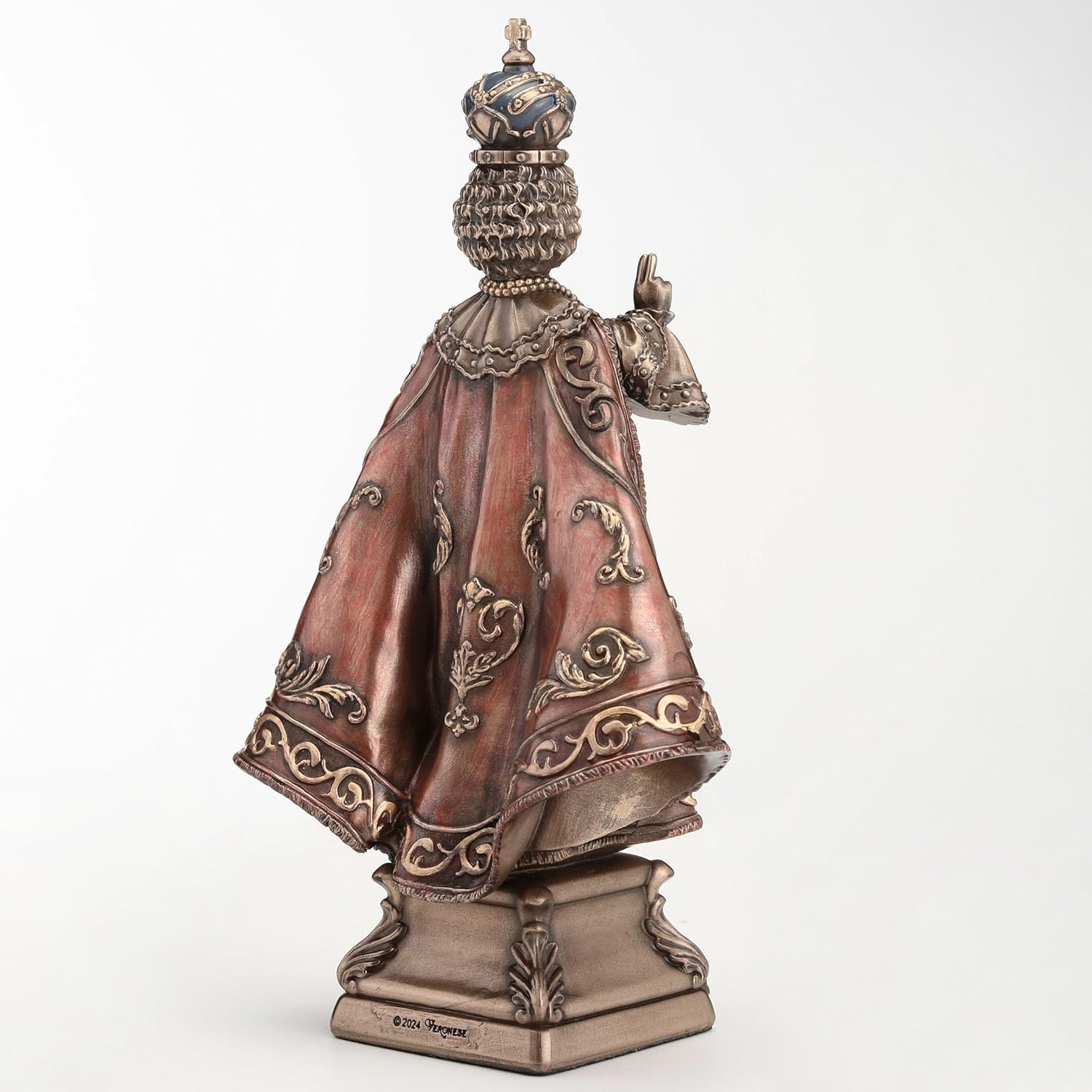 Veronese Design 6 1/4 Inch Infant of Prague Cold Cast Resin Bronze Finish Religious Sculpture