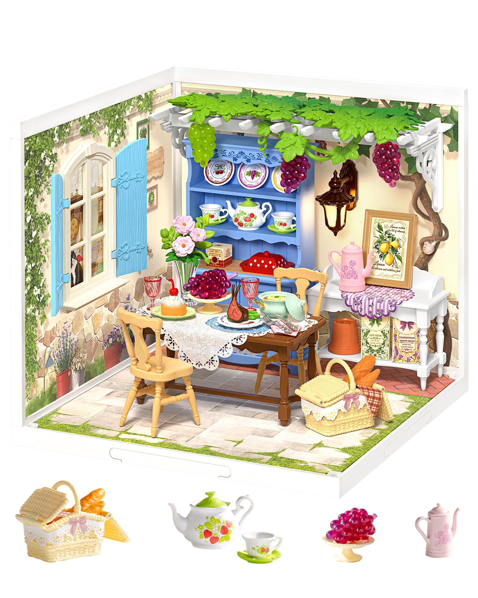Rolife Super Creator Midsummer Dream Yard, kit fai da te in miniatura, casa delle bambole e oggetti da collezione per action figure, kit di modelli per adulti da costruire, compleanno creativo per