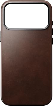 NOMAD Traditional Leather Case for iPhone 17 Pro Max Protective Case Made of High-Quality Genuine Leather MagSafe Compatible Rustic Brown Horween