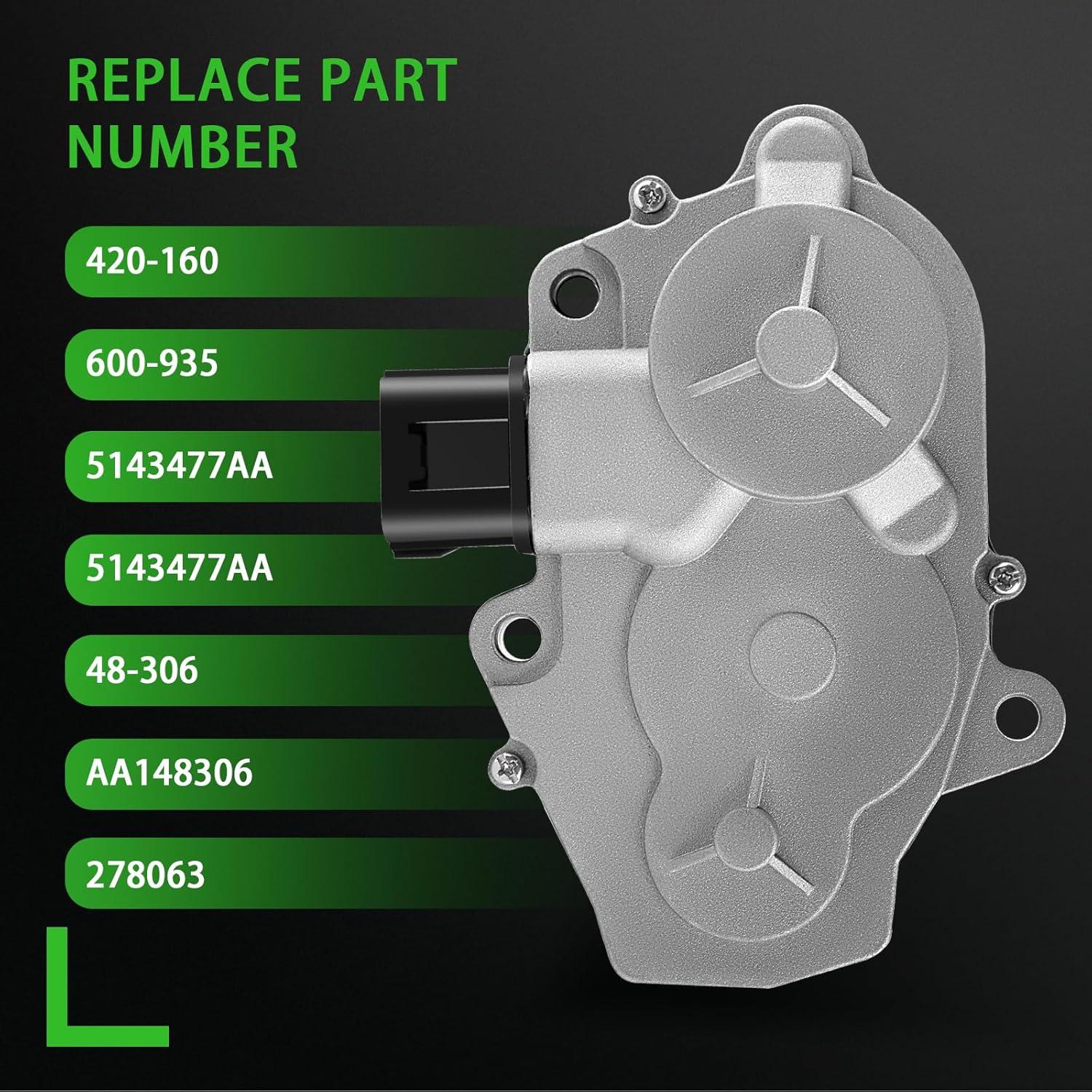 SCITOO 600-935 Transfer Case Shift Encoder Motor Fit for 2007-2009 for Chrysler Aspen 2005-2010 for Dodge Dakota Durango Ram 1500 2500 3500 2006-2009 for Mitsubishi Raider 2011-2012 for Ram 4500 5500