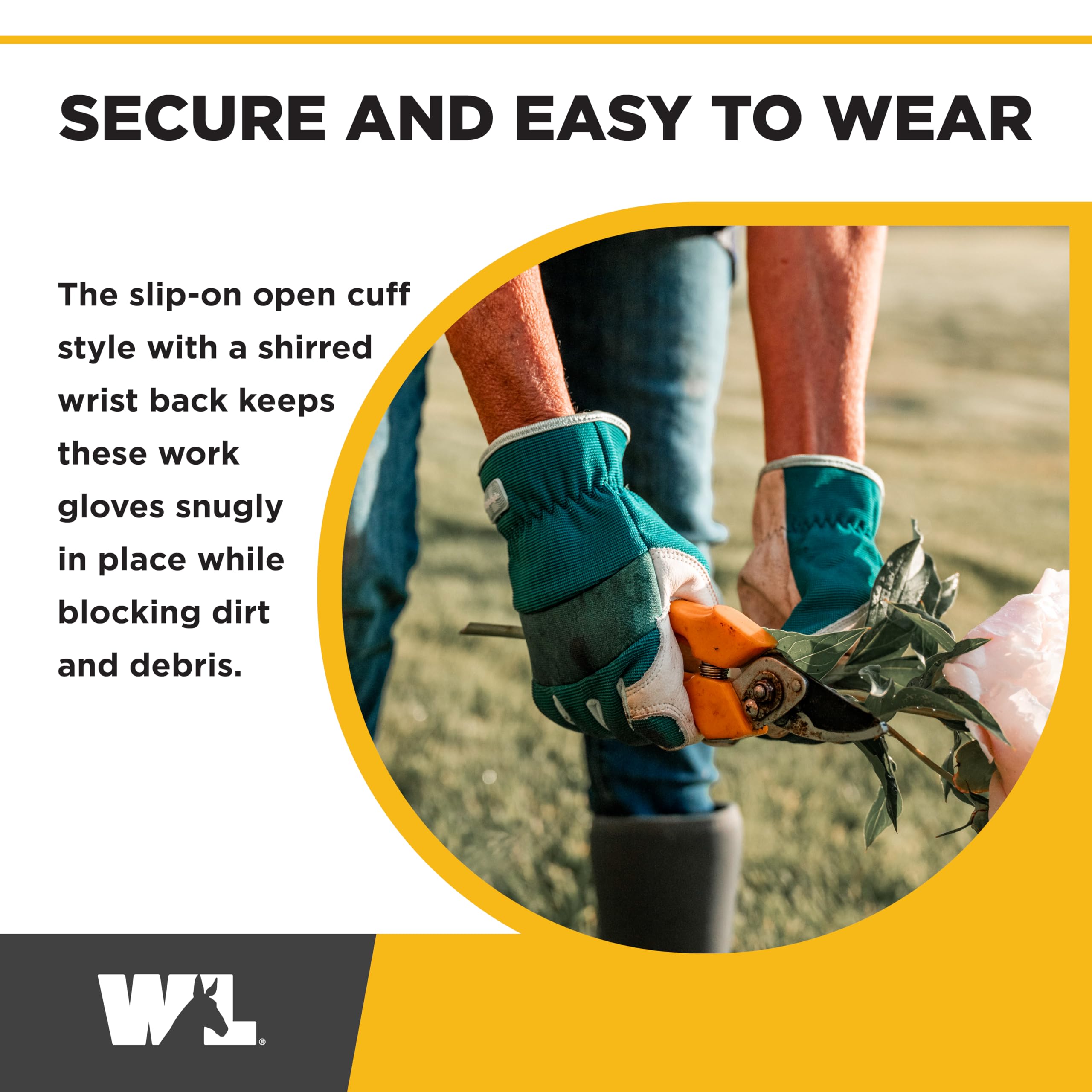 Wells Lamont Guantes de trabajo para mujer, resistentes al agua, guantes de jardinería HydraHyde, color verde, talla S (3249S)