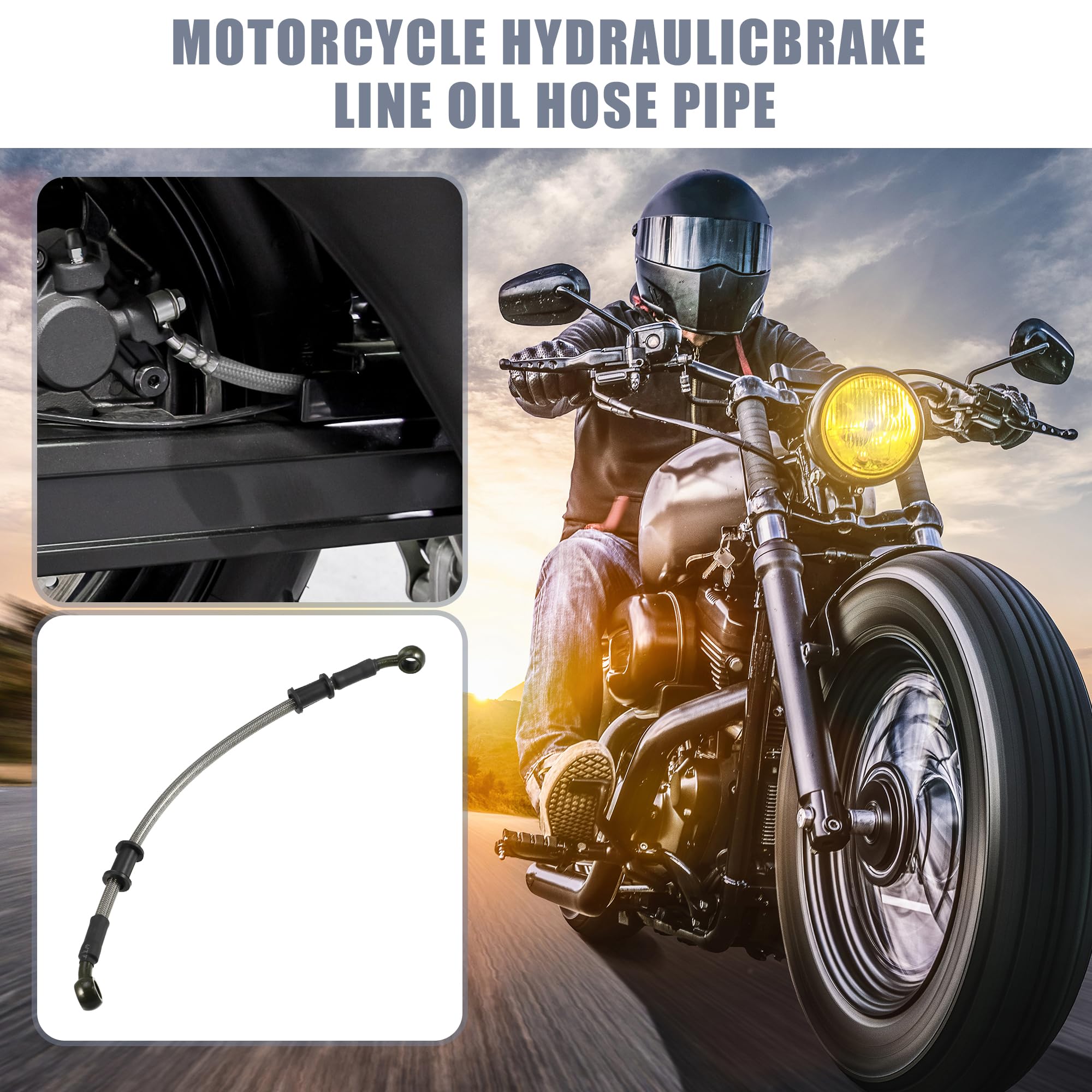 QUARKZMAN 1 Set 30Cm 0.98Ft Manguera de Freno Hidráulico para Motocicleta Con Tornillos