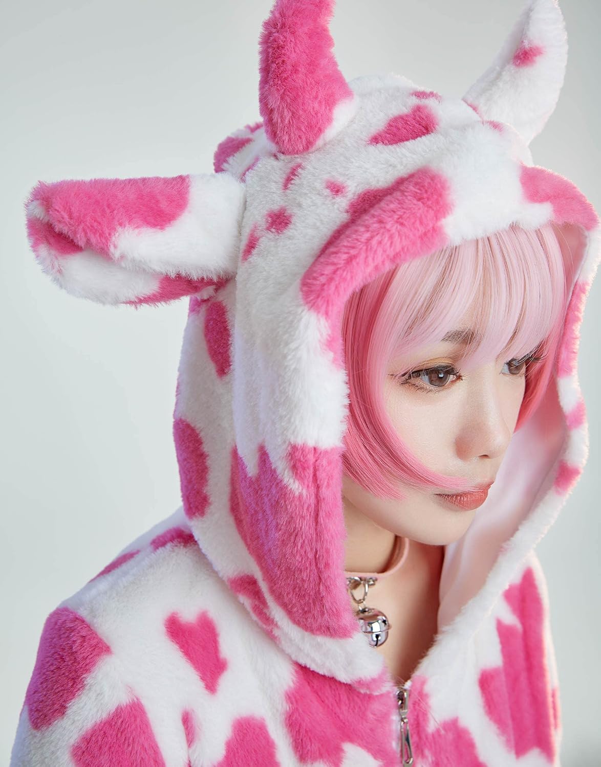 MEOWCOS Onesie Pajamas Adult Animal One Piece Cosplay Suit for Womens Cotton Bodysuit Tops One Piece Halloween Costume