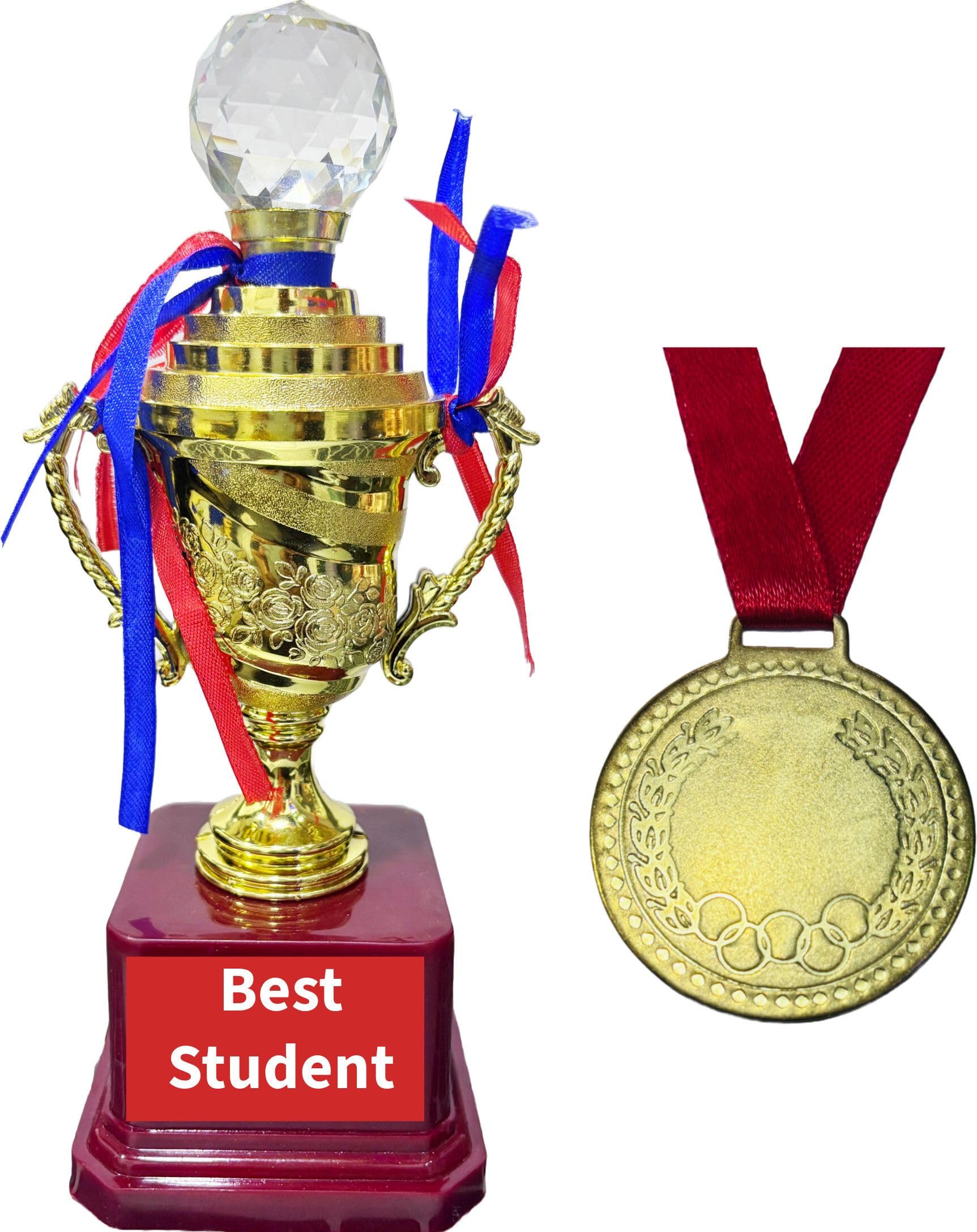 11-Inch Best Student Gold Trophy with Medal - Academic Award F-357-picture-25