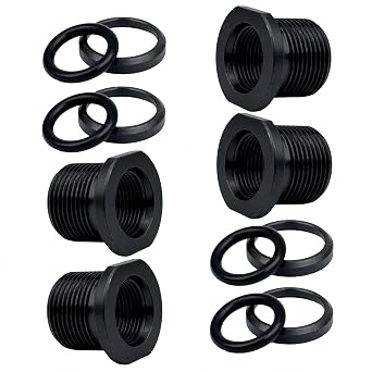 Thread Protector, 1/2 x 28 Convert to 5/8x24 with Crush Washer Steel 4 Pack