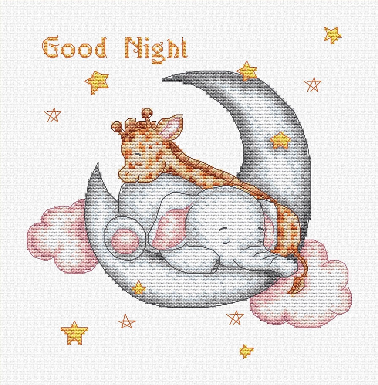 トップス luca stitch tops Amazon.com: Luca-S Cross Stitch Kit Gold - Good Night, B1192